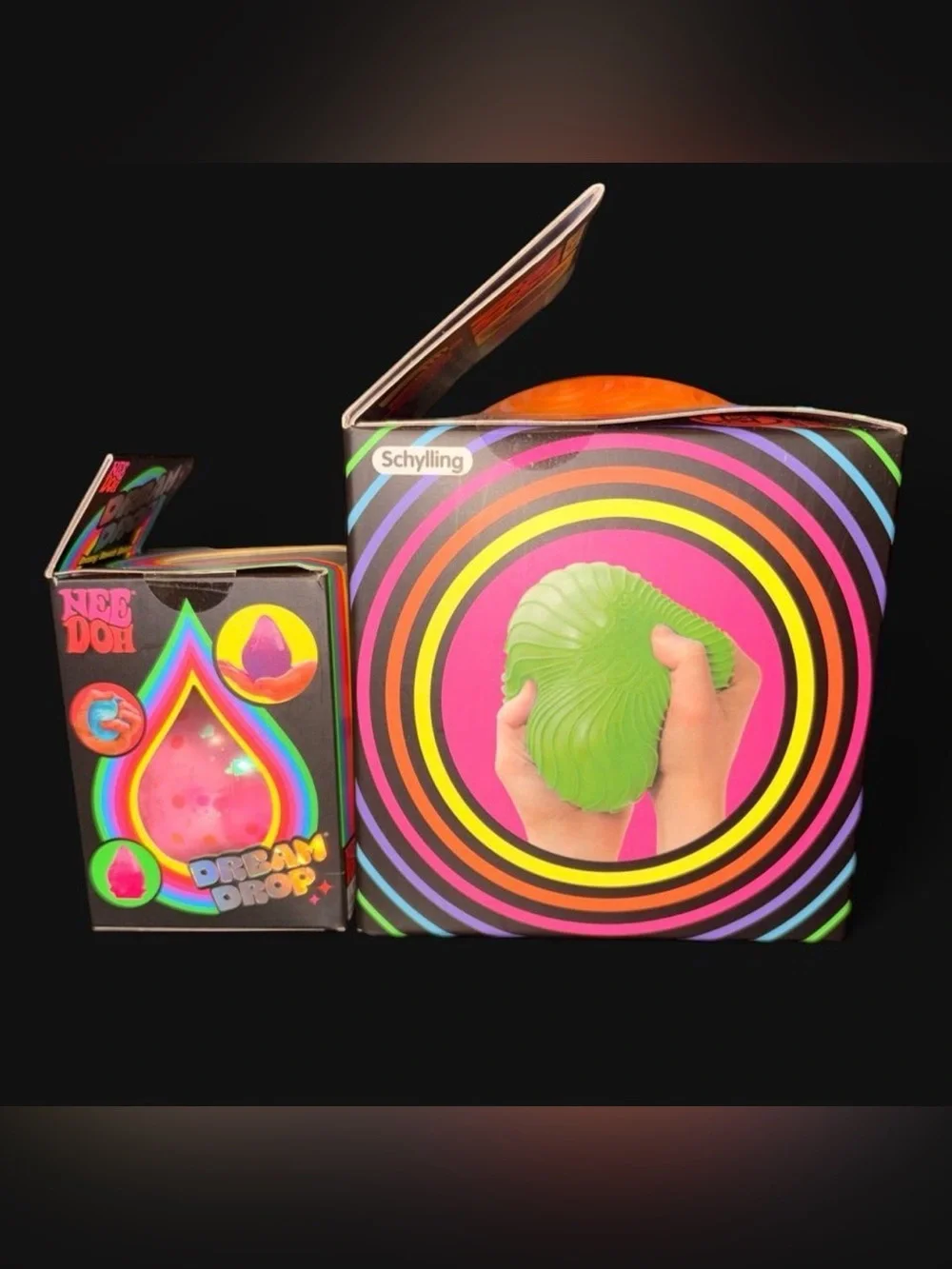 Super NeeDoh Ripples and Dream Drop Stress Toy — Orange/Pink